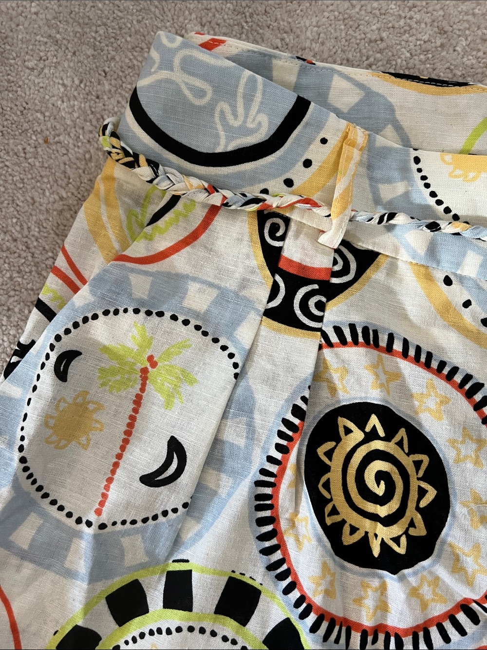 Never Fully Dressed Sun & Medallion Print Drawstring Shorts - Multicolor - Picture 4 of 7